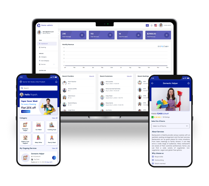 handyman admin dashboard